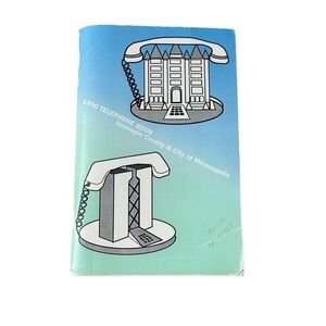1990 Telephone Book Hennepin County & City of Minneapolis